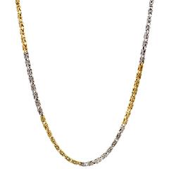 Antique Bulgari Yellow and White Gold Chain Necklace