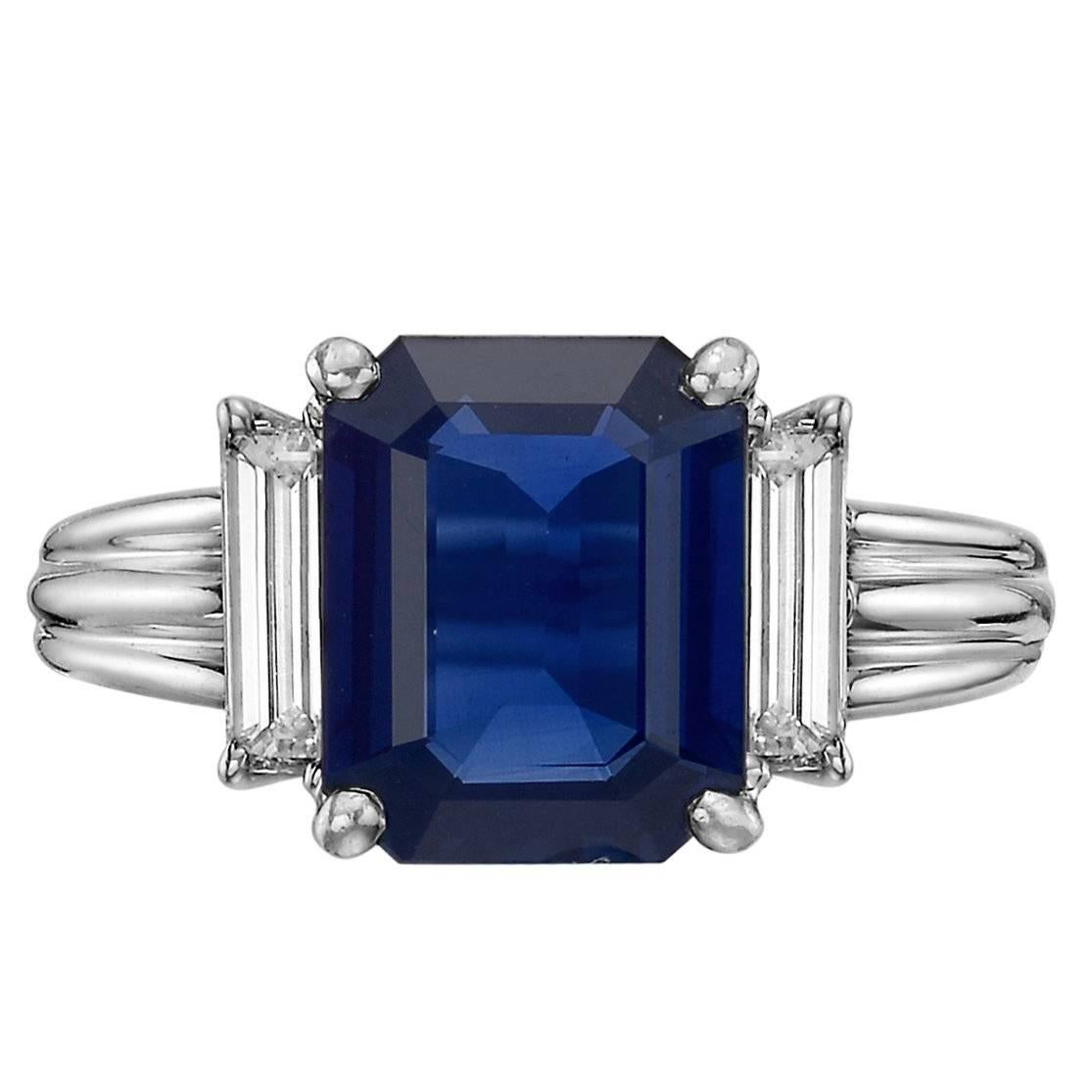 2.76 Carat Sapphire Diamond Ring