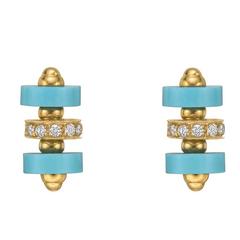 Garrard Turquoise Diamond Stud Earrings
