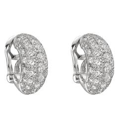 Platinum Diamond Half Hoop Earrings 10