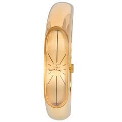 Van Cleef & Arpels Ladies Yellow Gold Bangle Wristwatch 6