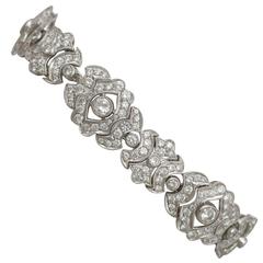 1980s 7.22 Carat Diamond and White Gold Bracelet 12