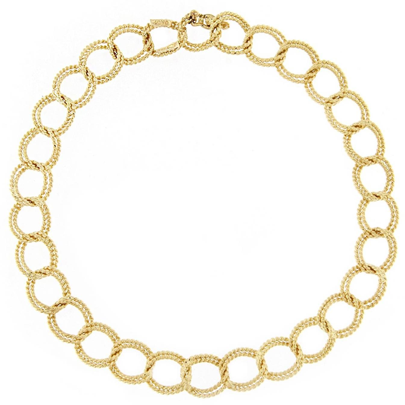 Cartier Chain Link Bracelet Set in Solid 18 Karat Yellow Gold at