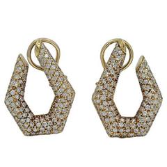 Diamond Yellow Gold La Triumph Earrings 4