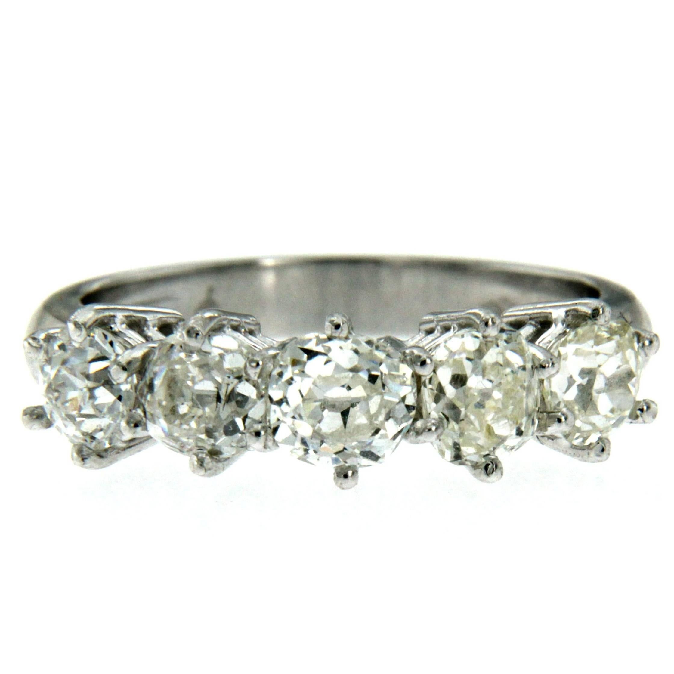 Diamond Gold Five-Stone Ring