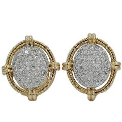 Yellow Gold Diamond Earrings 11