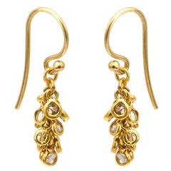 Diamond Gold Cluster Earrings