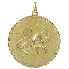 Leo Gold Pendant Charm