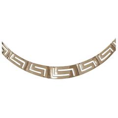 Greek Key Design Gold Necklace