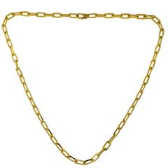 Cartier "Santos de Cartier" Yellow Gold Anchor Chain Necklace
