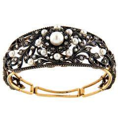 1900s Gold and Silver Bangle