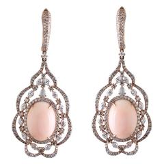 Angel Skin Coral Diamond Earring 7