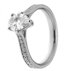 GIA Certified Diamond White Gold Engagement Ring 11