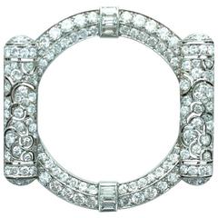 1920s Art Deco Diamond Platinum Brooch Antique 1920s Art Deco Diamond Platinum Brooch