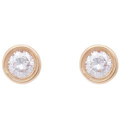 Round Brilliant Diamond Gold Stud Earrings 10