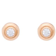 Round Diamond Yellow Gold Stud Earrings 9