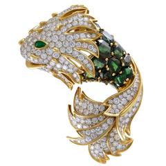 Tiffany & Co. Diamond Peridot Yellow Gold Fish Brooch 8