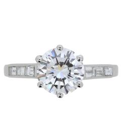 1940s GIA Certified 2.01 Carat Diamond Engagement Ring 4