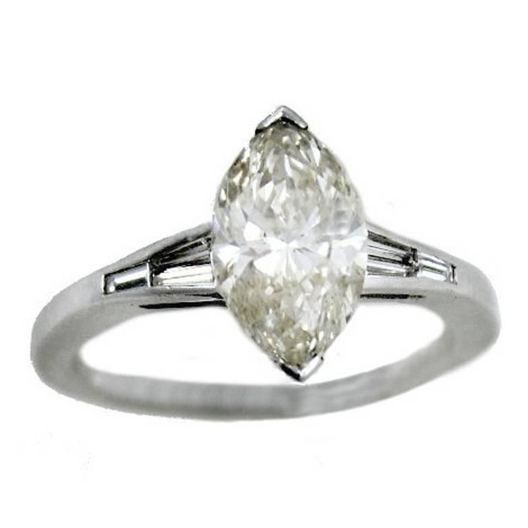 Bague solitaire en or blanc 18 carats avec 2, 20 diamants