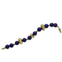 Luise Lapis Gold Link Bracelet 12