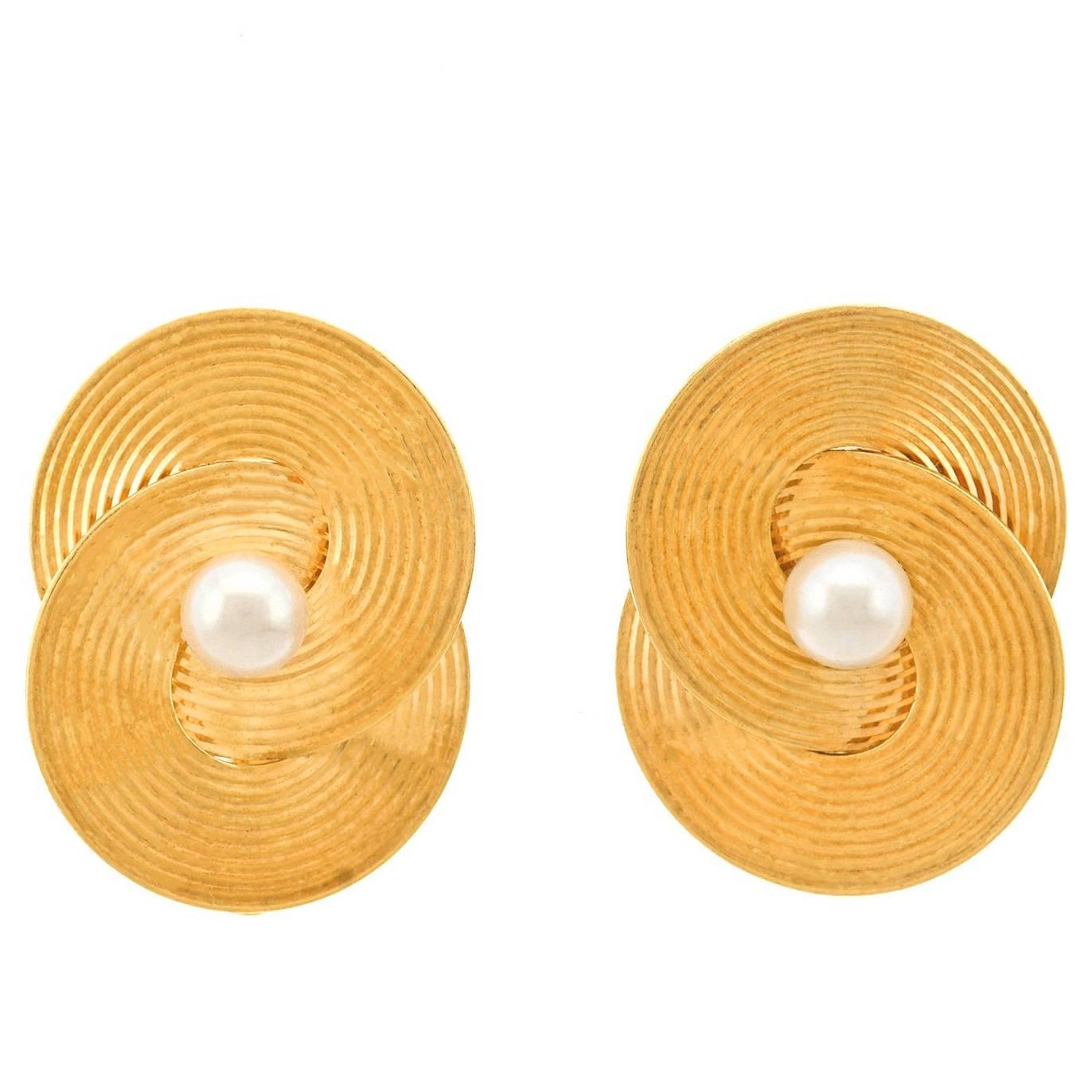 Tiffany & Co. Retro 1950s Gold Earrings