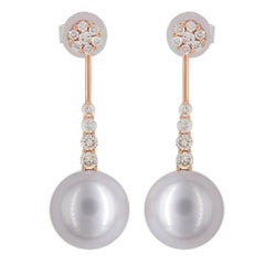 South Sea Pearl Diamond Drop Earring