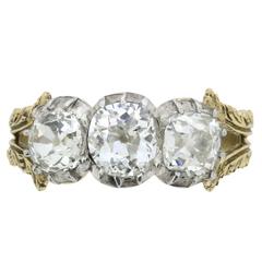 Victorian Three-Stone 2.10 Carat Old Cut Diamond Ring, circa 1881 11