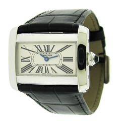 Cartier Stainless Steel Tank Divan Quartz Wristwatch