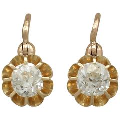 1910s Antique Diamond and Yellow Gold Drop Earrings 3