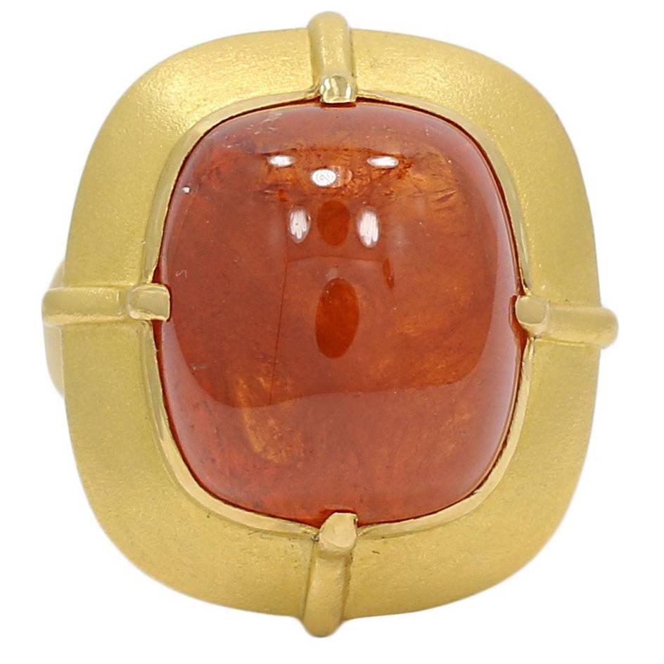 C Tyler Mandarin Garnet Yellow Gold Ring For Sale