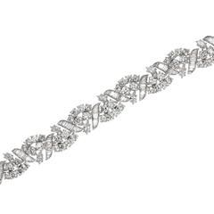 Platinum and Diamond Garland Bracelet
