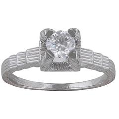 1980s Buccellati Diamond Dome Single Stone Engagement Ring 3