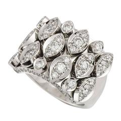 Cartier Articulated Diamond White Gold Ring 9