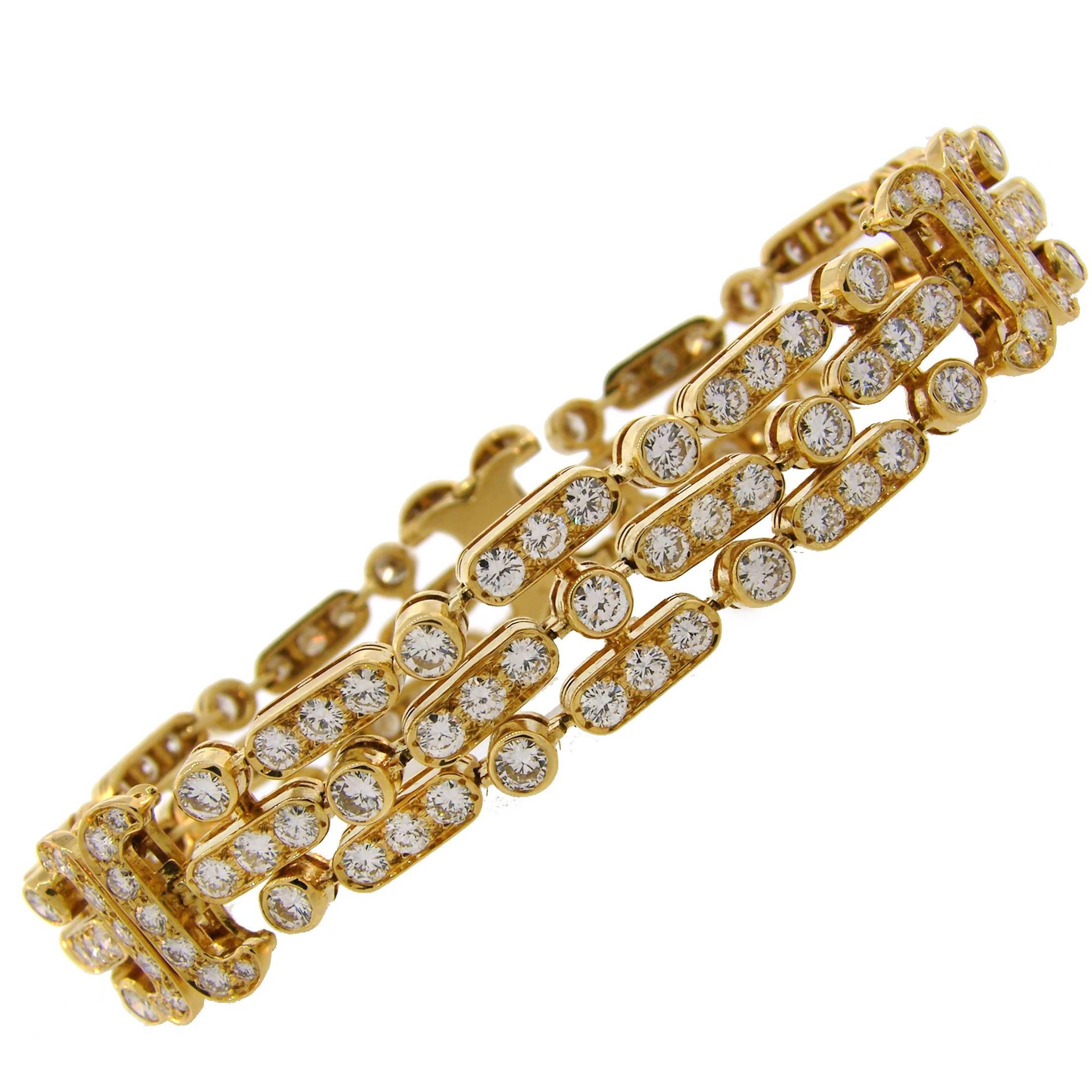 Van Cleef & Arpels Diamond Yellow Gold Bracelet