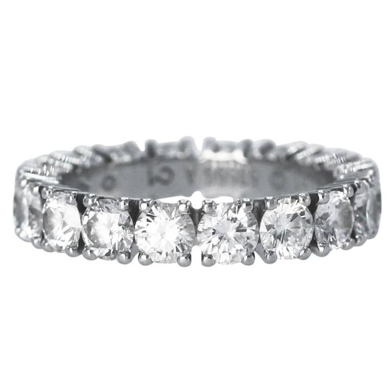Cartier Diamond and Platinum Eternity Band Ring Like New at 1stDibs ...