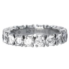 Cartier Diamond and Platinum Eternity Band Ring Like New