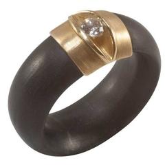 Contemporary Diamond Ring, Rubber Tension Set, Bunz German Design 11