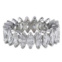 4.88 Carat Marquise Cut Diamond Eternity Wedding Band 5