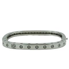 Roberto Coin Pois Moi White Gold Bangle with Diamonds