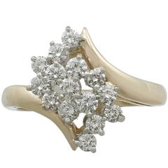 Diamond Yellow Gold and White Gold Set Ring, 1960s 2