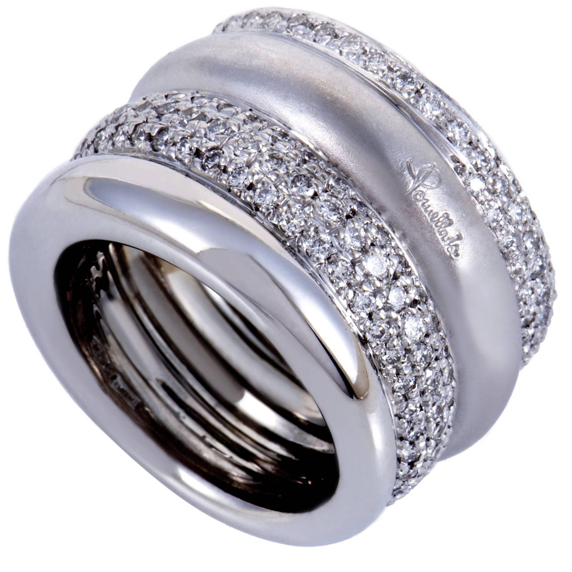 Pomellato Diamond White Gold Band Ring