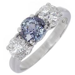 Peter Suchy GIA Certified 1.05 Carat Sapphire Diamond Engagement Ring 3
