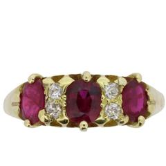 Late Victorian Burmese Ruby and Diamond Ring, circa 1900s 10
