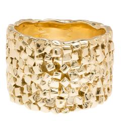 Woven Yellow Gold Band Ring 6
