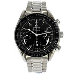 Used Omega Stainless steel Speedmaster Reduced chronograph Automatic Wristwatch 