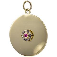 Antique Ruby Gold Charm 12