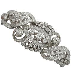 Austrian 13.95 Carats Diamonds White Gold Bracelet, 1980s