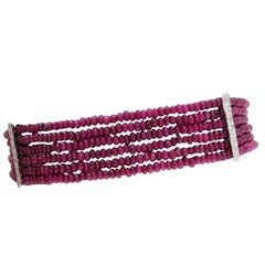  Ruby Diamond Gold Bracelet