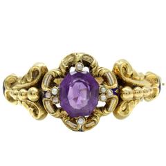 Luise Pearl Amethyst Gold Bracelet