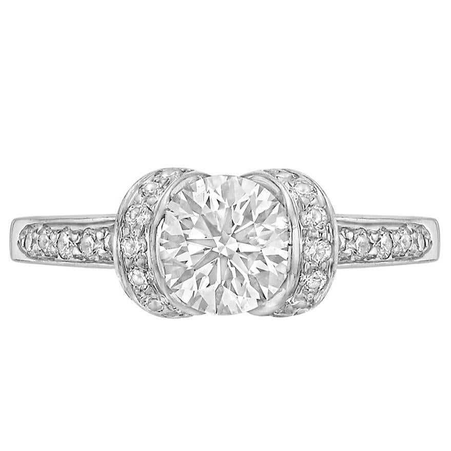 Tiffany & Co. .92 Carat Diamond platinum Engagement Ring